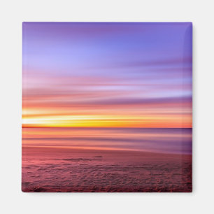 Sunset Sky over Beach en Zee Magneet