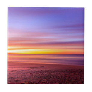 Sunset Sky over Beach en Zee Tegeltje