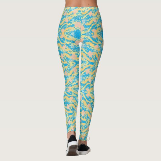 Sunset Sky Paint Splatter Leggings (Achterkant)