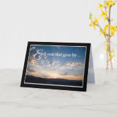 Sunset Sky Religieuze verjaardag Kaart (Gele Bloem)