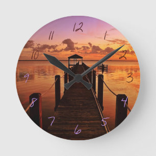 Sunset Sky Ronde Klok