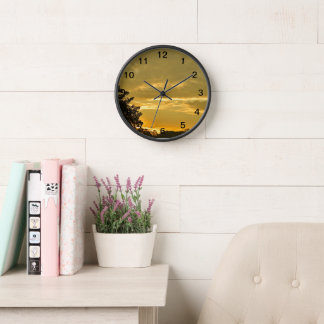 Sunset Sky Wall Clock - Tijdloze schoonheid van de