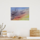 Sunset Sky Watercolor Painting Poster (Keuken)