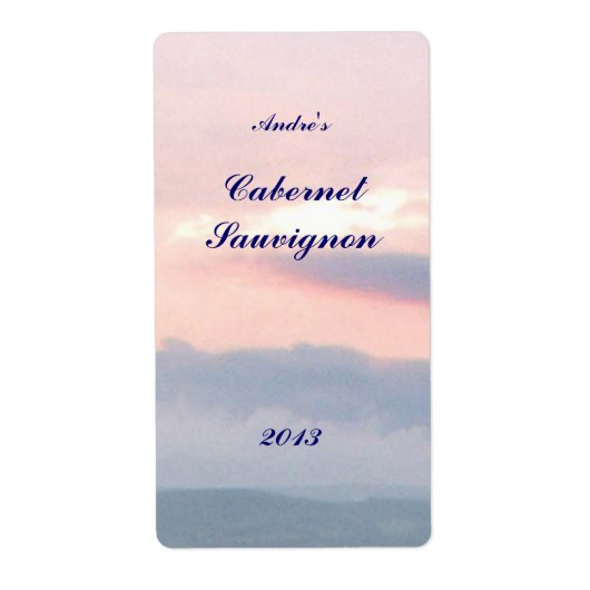 Sunset Sky Wine Label (Voorkant)