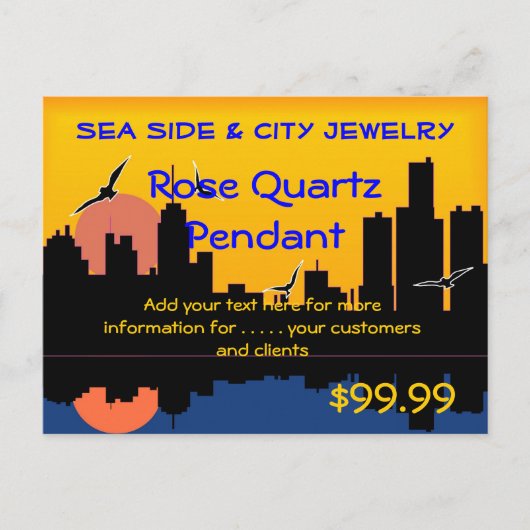 Sunset Skyline Display Briefkaart (Voorkant)