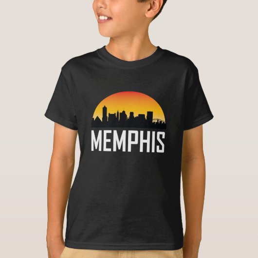 Sunset Skyline of Memphis TN T-shirt (Voorkant)
