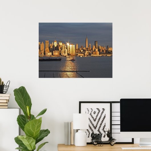 Sunset Skyline Poster (Thuiskantoor)