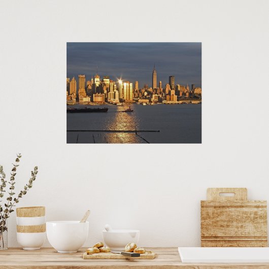 Sunset Skyline Poster (Keuken)