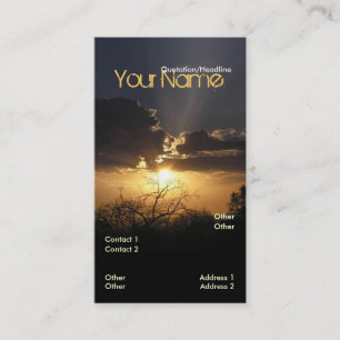 Sunset Skys Verticaal Visitekaartje