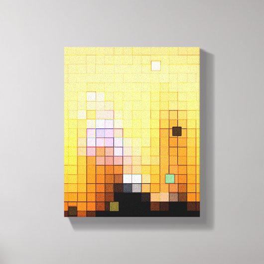 Sunset Skyscrapers Canvas Afdruk (Voorkant)