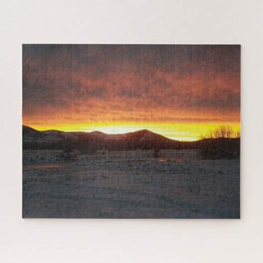 Sunset Snow Jigsaw Puzzle Legpuzzel (Horizontaal)