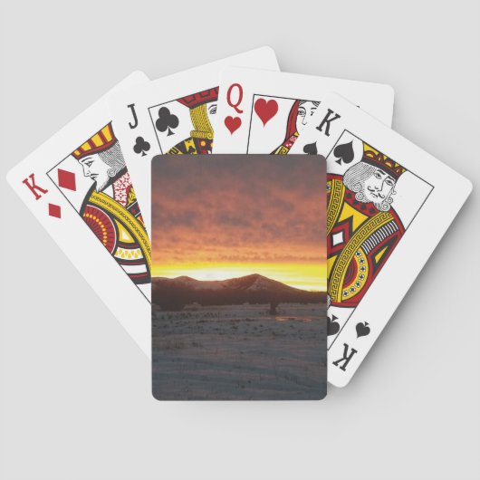 Sunset Snow Playing Cards Pokerkaarten (Achterkant)