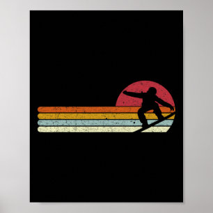 Sunset Snowboarder snowboarders Poster