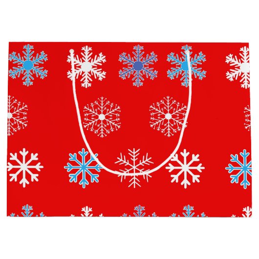 Sunset Snowflake Large Gift Bag Groot Cadeauzakje (Voorkant)