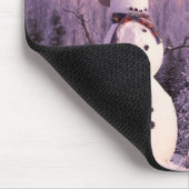 Sunset Snowman in het wintergebergte Muismat (Hoek)