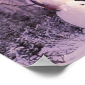 Sunset Snowman in het wintergebergte Poster (Hoek)
