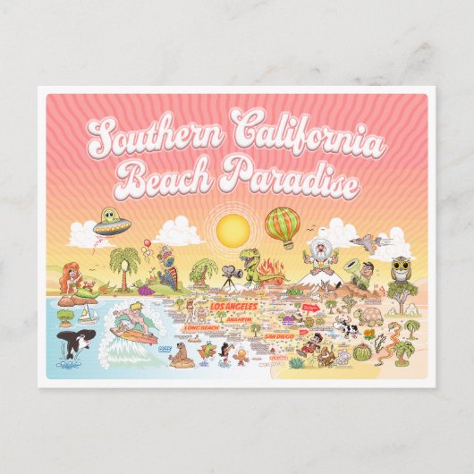 Sunset SoCal Briefkaart (Voorkant)