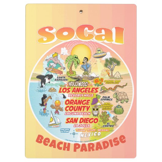 Sunset SoCal Klembord (Achterkant)