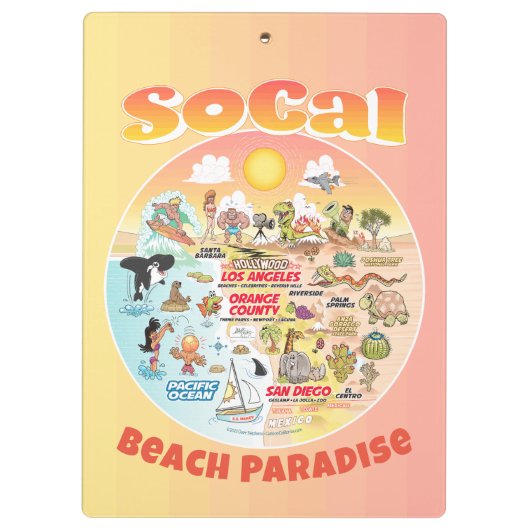 Sunset SoCal Klembord (Achterkant)