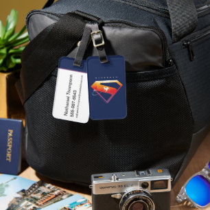 Sunset Solar Superman Shield Bagagelabel