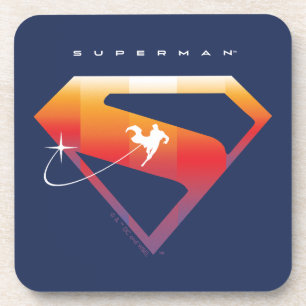 Sunset Solar Superman Shield Bier Onderzetter