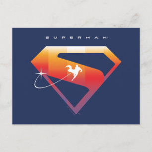 Sunset Solar Superman Shield Briefkaart