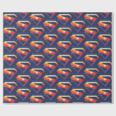 Sunset Solar Superman Shield Cadeaupapier (Vlak)
