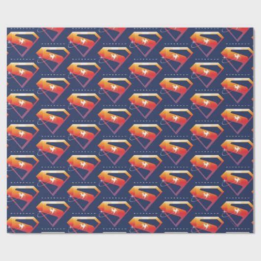 Sunset Solar Superman Shield Cadeaupapier (Vlak)