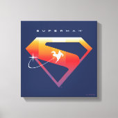 Sunset Solar Superman Shield Canvas Afdruk (Voorkant)