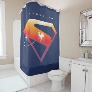 Sunset Solar Superman Shield Douchegordijn