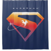 Sunset Solar Superman Shield Douchegordijn (Voorkant)