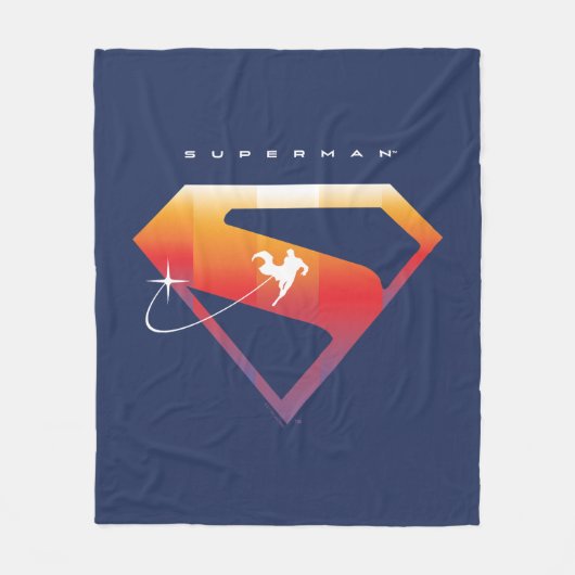 Sunset Solar Superman Shield Fleece Deken (Voorkant)