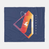 Sunset Solar Superman Shield Fleece Deken (Voorkant (Horizontaal))