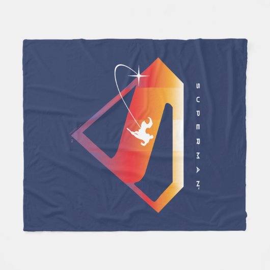 Sunset Solar Superman Shield Fleece Deken (Voorkant (Horizontaal))