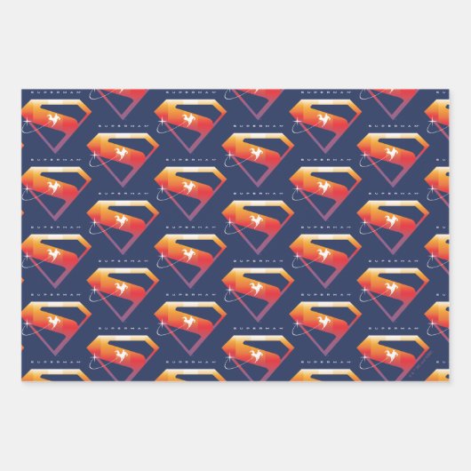 Sunset Solar Superman Shield Inpakpapier Vel (Voorkant 2)