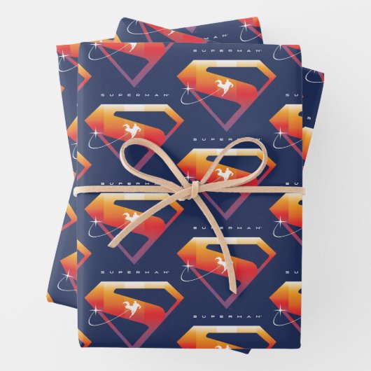 Sunset Solar Superman Shield Inpakpapier Vel (In situ)