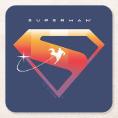 Sunset Solar Superman Shield Kartonnen Onderzetters (Voorkant)