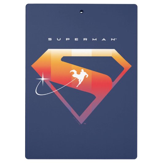 Sunset Solar Superman Shield Klembord (Achterkant)