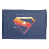 Sunset Solar Superman Shield Kussensloop (Achterkant)