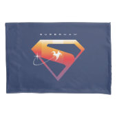 Sunset Solar Superman Shield Kussensloop (Voorkant)