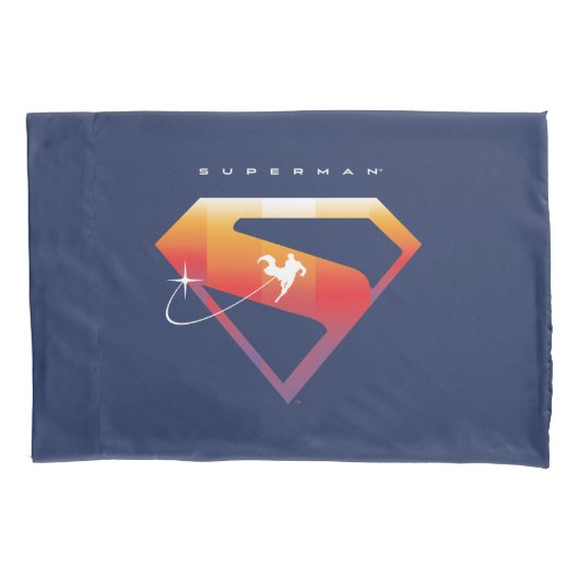 Sunset Solar Superman Shield Kussensloop (Voorkant)