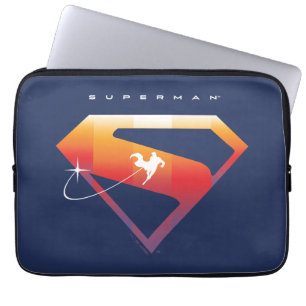 Sunset Solar Superman Shield Laptop Sleeve