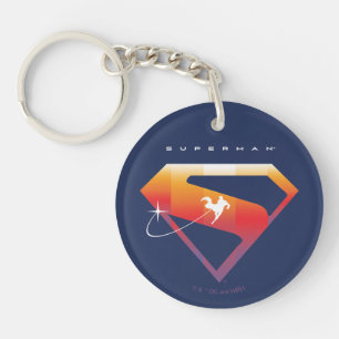 Sunset Solar Superman Shield Sleutelhanger