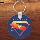Sunset Solar Superman Shield Sleutelhanger (Voorkant)