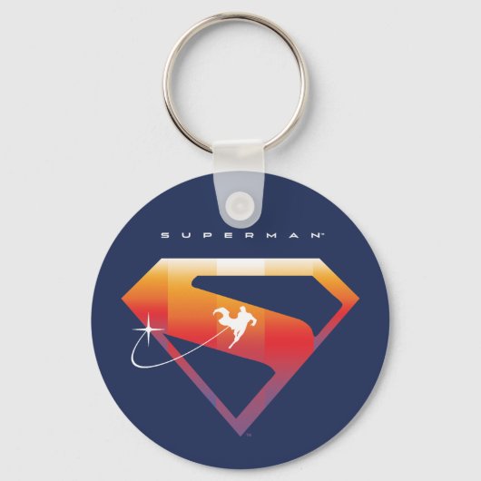 Sunset Solar Superman Shield Sleutelhanger (Achterkant)