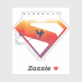 Sunset Solar Superman Shield Sticker (Vel)