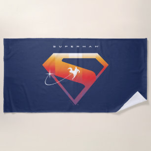 Sunset Solar Superman Shield Strandlaken