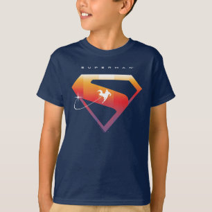 Sunset Solar Superman Shield T-shirt