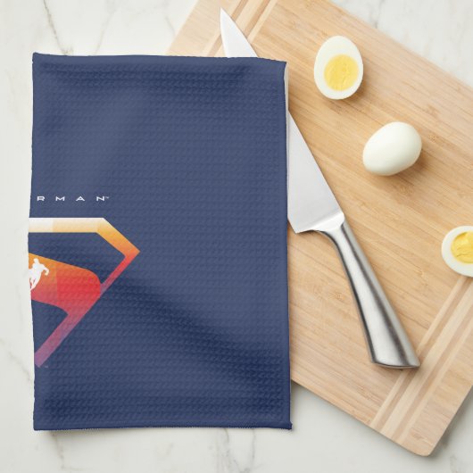 Sunset Solar Superman Shield Theedoek (Quarter Fold)