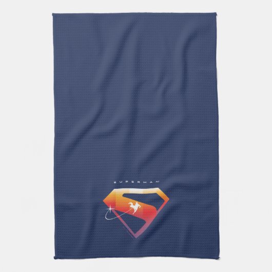 Sunset Solar Superman Shield Theedoek (Verticaal)